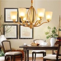 Ενσωματωμένος μεταλλικός πολυέλαιος 6 Light Rustic Lodge
