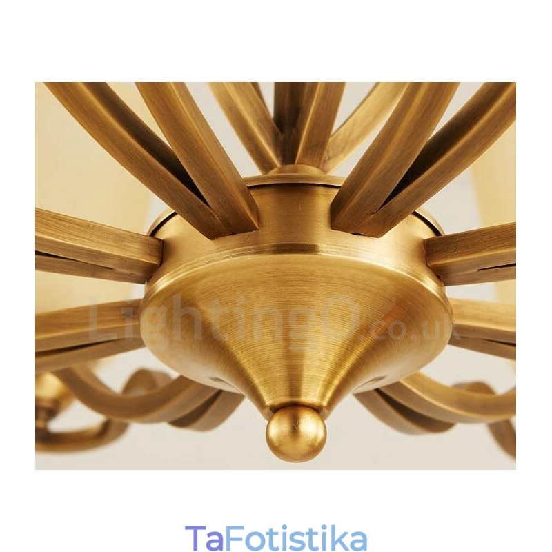 Ενσωματωμένος μεταλλικός πολυέλαιος 6 Light Rustic Lodge