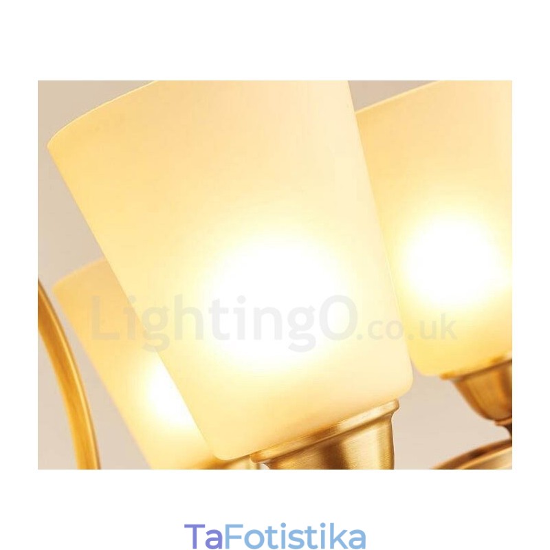 Ενσωματωμένος μεταλλικός πολυέλαιος 6 Light Rustic Lodge
