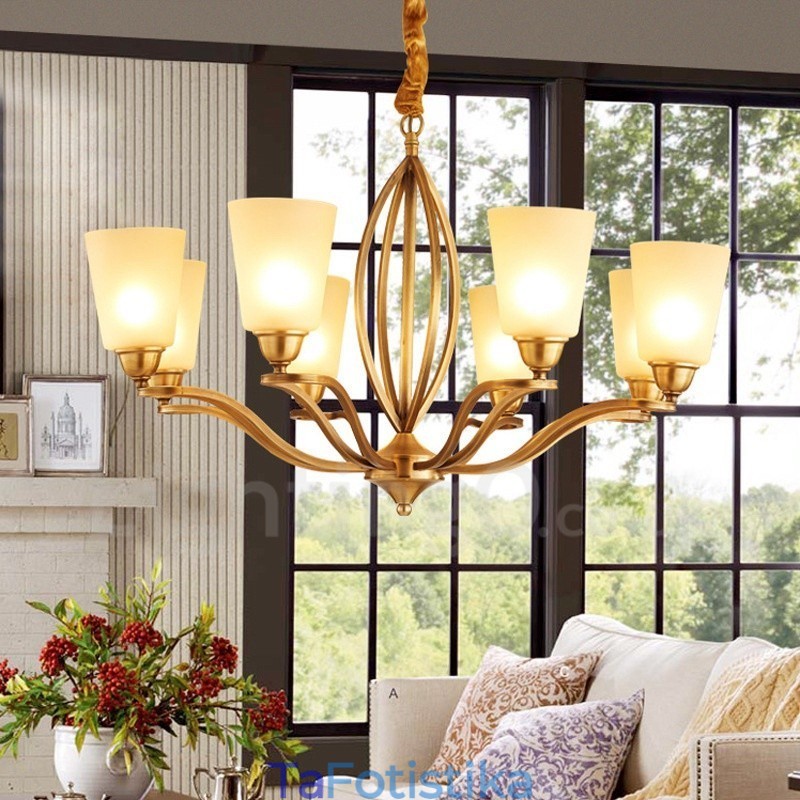 Ενσωματωμένος μεταλλικός πολυέλαιος 8 Light Rustic Lodge