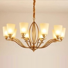 Ενσωματωμένος μεταλλικός πολυέλαιος 10 Light Rustic Lodge