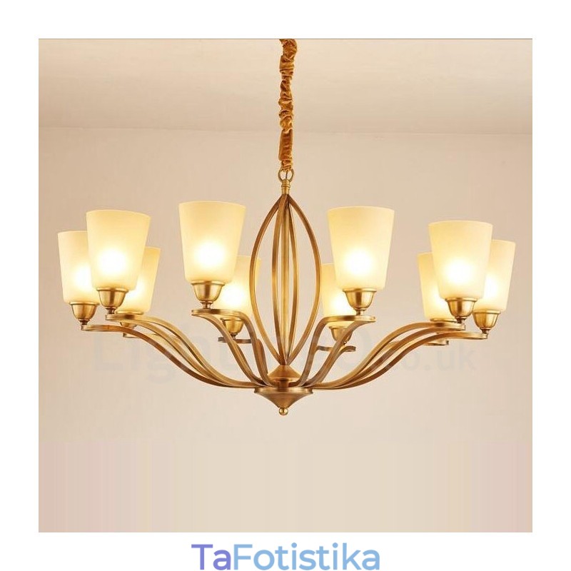 Ενσωματωμένος μεταλλικός πολυέλαιος 10 Light Rustic Lodge