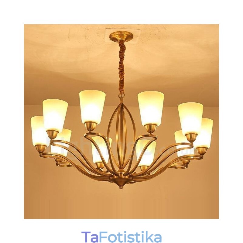 Ενσωματωμένος μεταλλικός πολυέλαιος 10 Light Rustic Lodge