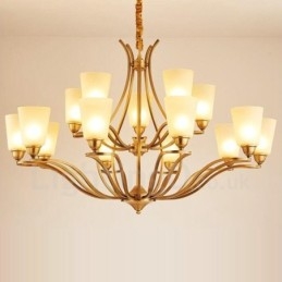 Ενσωματωμένος μεταλλικός πολυέλαιος 15 Light Rustic Lodge