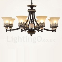 8 Light Traditional Classic Ενσωματωμένος Μεταλλικός Πολυέλαιος