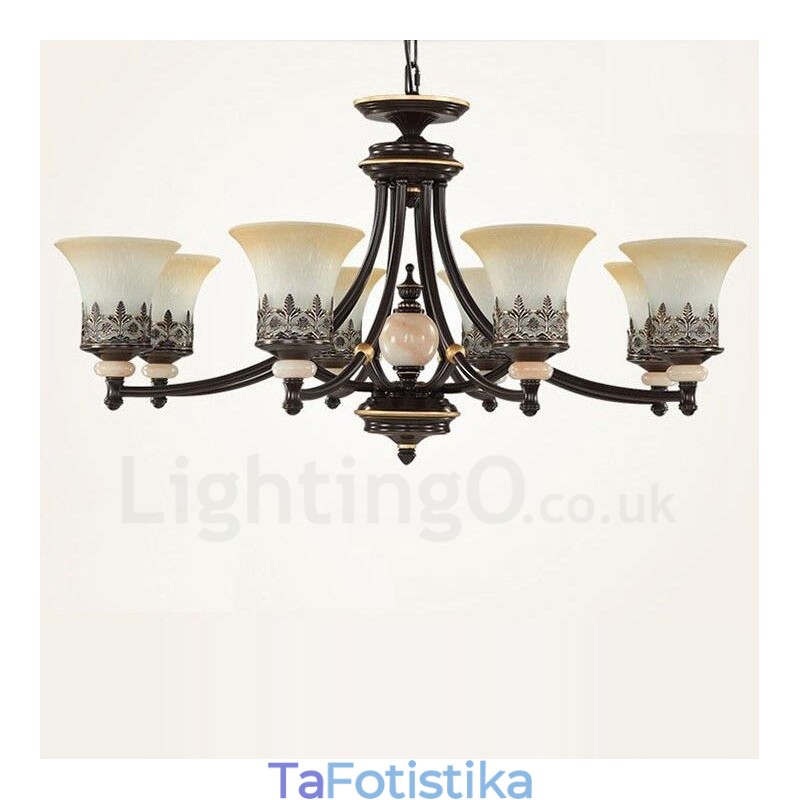 8 Light Traditional Classic Ενσωματωμένος Μεταλλικός Πολυέλαιος