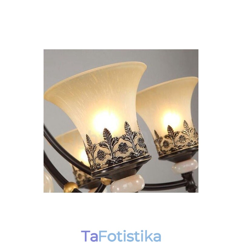 8 Light Traditional Classic Ενσωματωμένος Μεταλλικός Πολυέλαιος