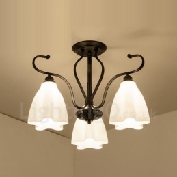 Ενσωματωμένος πολυέλαιος 3 Light Rustic Lodge