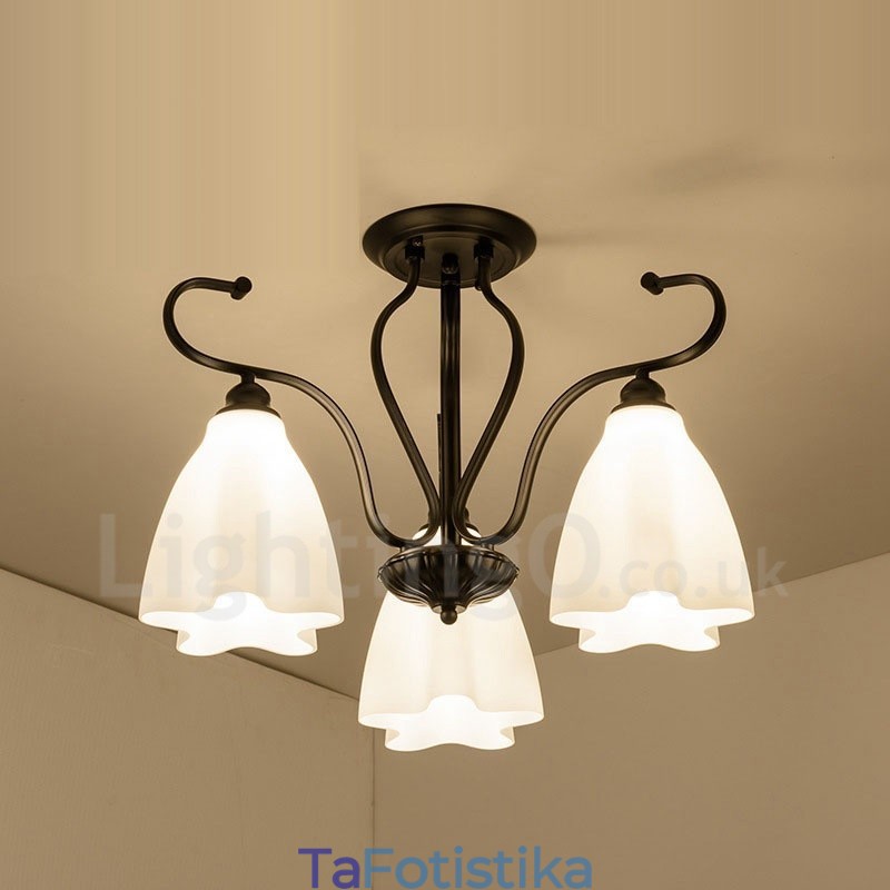 Ενσωματωμένος πολυέλαιος 3 Light Rustic Lodge