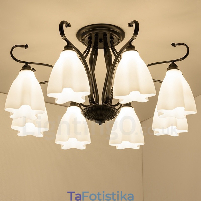Ενσωματωμένος πολυέλαιος 8 Light Rustic Lodge