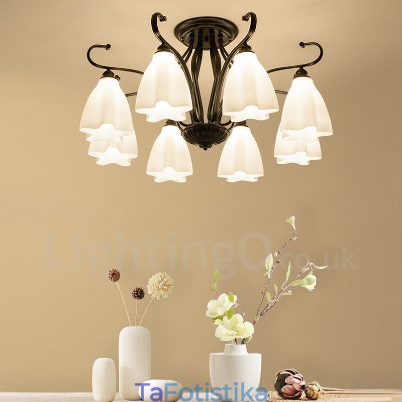 Ενσωματωμένος πολυέλαιος 8 Light Rustic Lodge