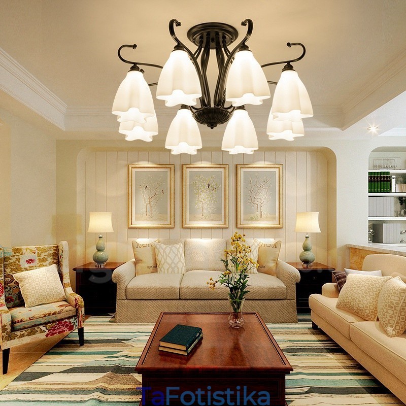 Ενσωματωμένος πολυέλαιος 8 Light Rustic Lodge