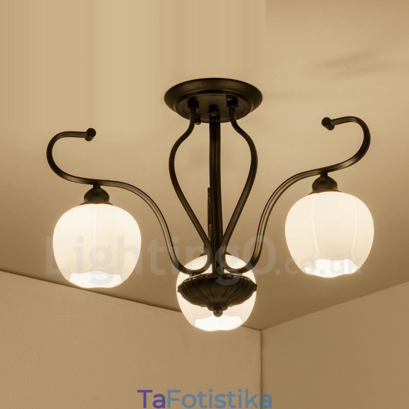 Ενσωματωμένος πολυέλαιος 3 Light Rustic Lodge