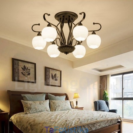 Ενσωματωμένος πολυέλαιος 6 Light Rustic Lodge