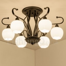 Ενσωματωμένος πολυέλαιος 6 Light Rustic Lodge