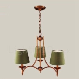 Ενσωματωμένος μεταλλικός πολυέλαιος 3 Light Rustic Lodge