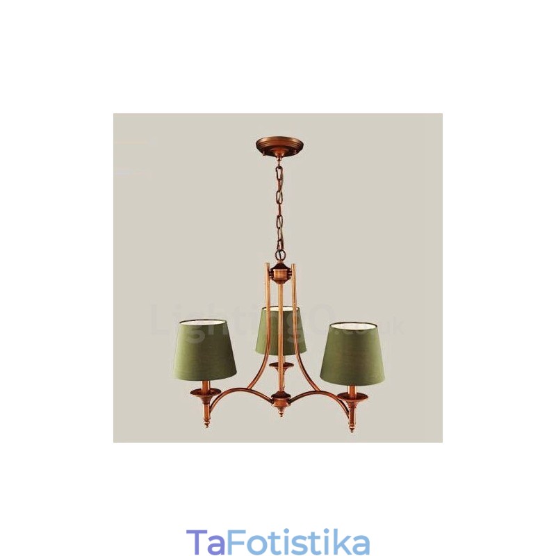 Ενσωματωμένος μεταλλικός πολυέλαιος 3 Light Rustic Lodge