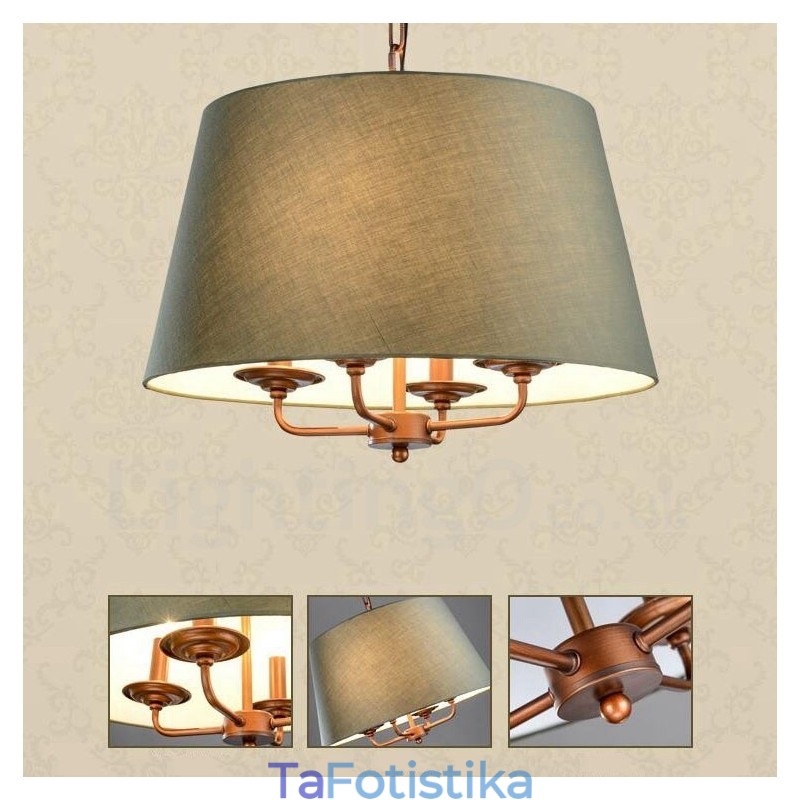 Ενσωματωμένος μεταλλικός πολυέλαιος 4 Light Rustic Lodge