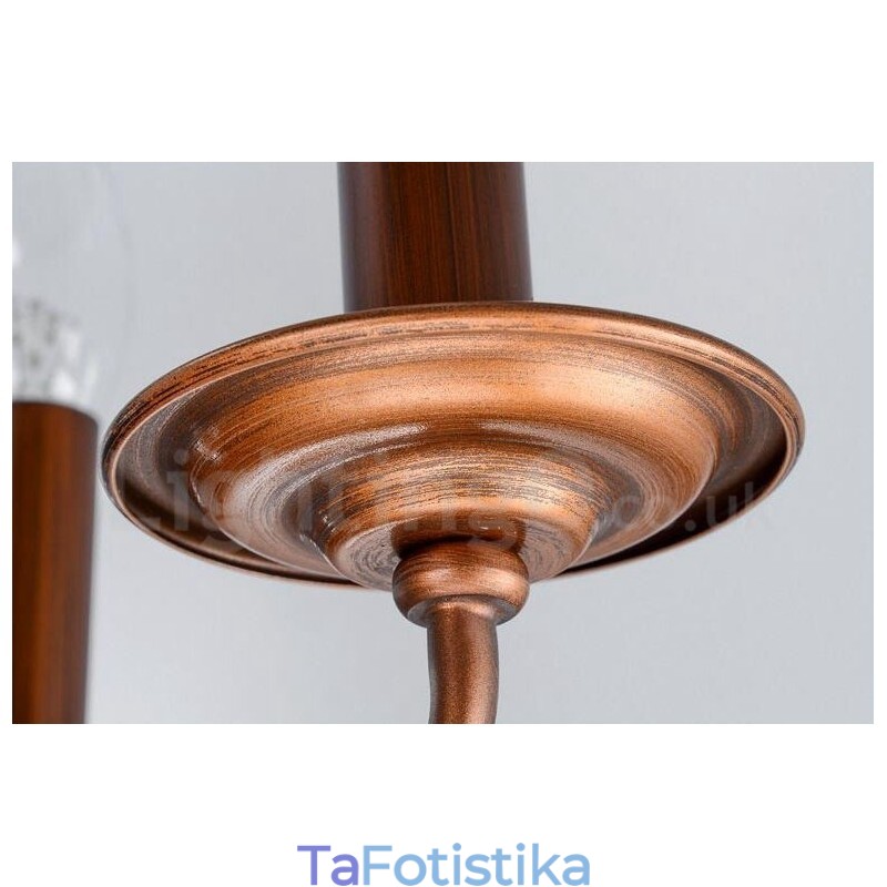 Ενσωματωμένος μεταλλικός πολυέλαιος 4 Light Rustic Lodge