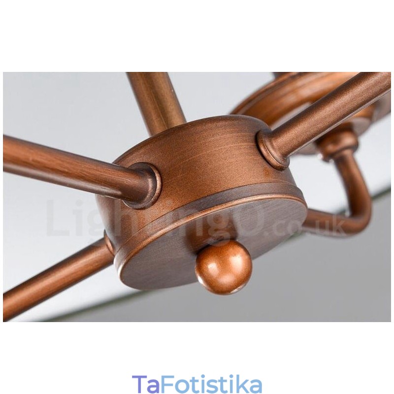 Ενσωματωμένος μεταλλικός πολυέλαιος 4 Light Rustic Lodge