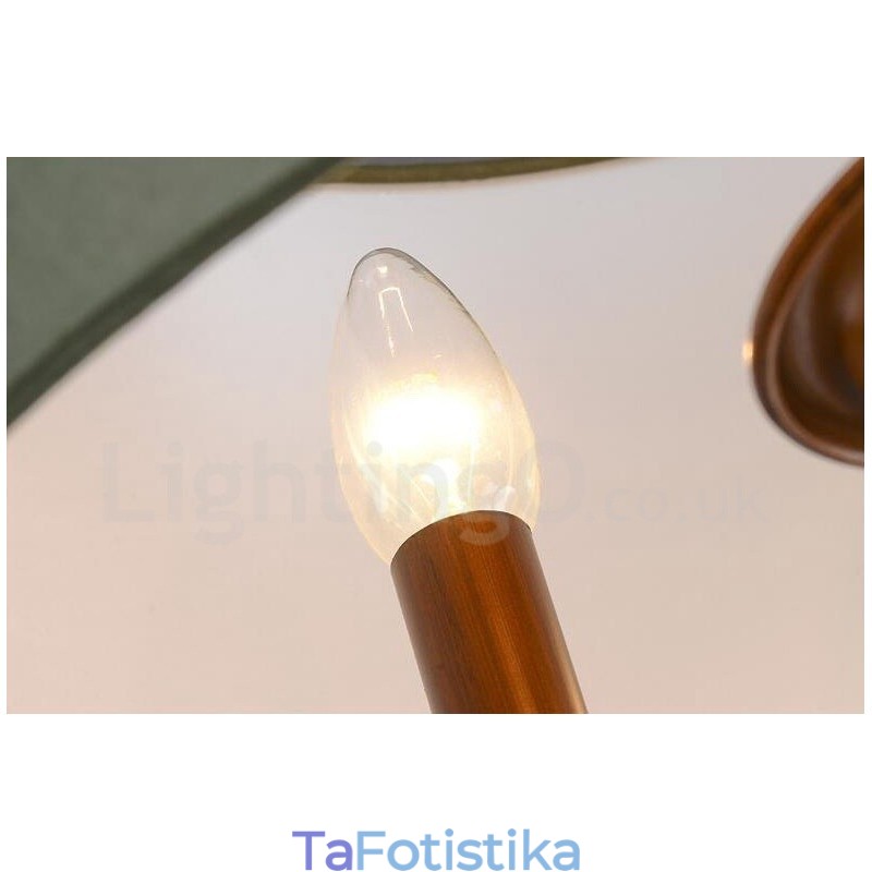 Ενσωματωμένος μεταλλικός πολυέλαιος 4 Light Rustic Lodge