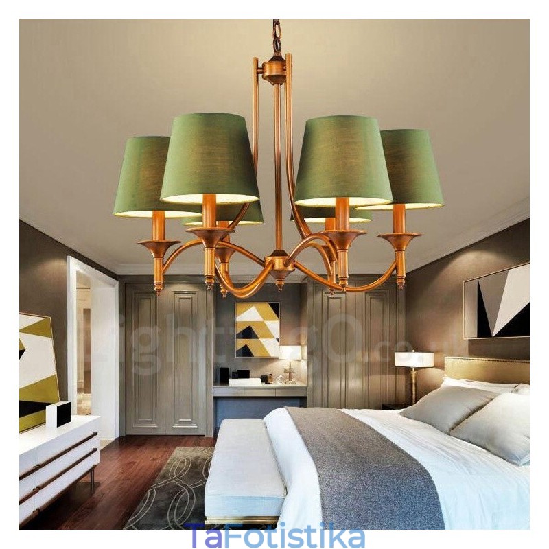 Ενσωματωμένος μεταλλικός πολυέλαιος 6 Light Rustic Lodge