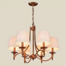 Ενσωματωμένος μεταλλικός πολυέλαιος 6 Light Rustic Lodge