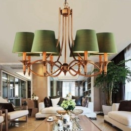 Ενσωματωμένος μεταλλικός πολυέλαιος 8 Light Rustic Lodge