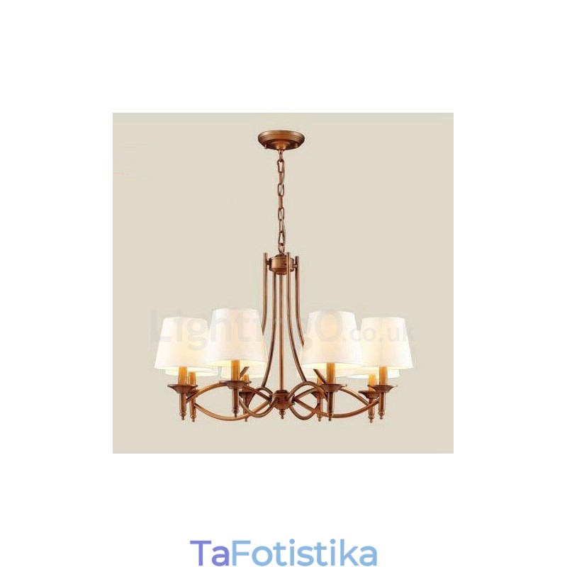 Ενσωματωμένος μεταλλικός πολυέλαιος 8 Light Rustic Lodge