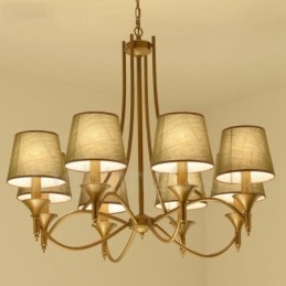 Ενσωματωμένος μεταλλικός πολυέλαιος 8 Light Rustic Lodge