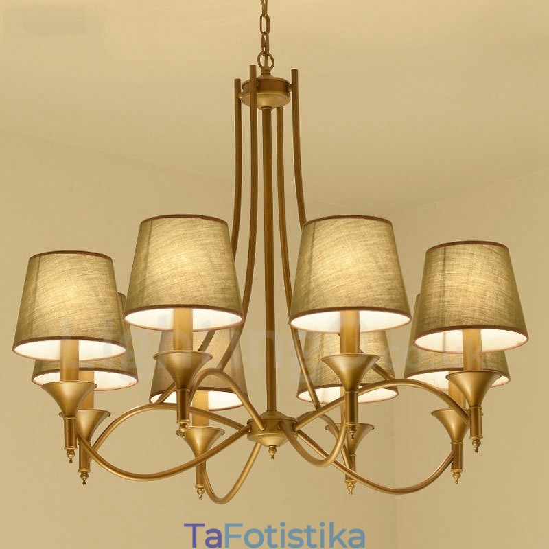 Ενσωματωμένος μεταλλικός πολυέλαιος 8 Light Rustic Lodge