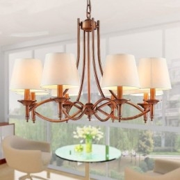Ενσωματωμένος μεταλλικός πολυέλαιος 8 Light Rustic Lodge