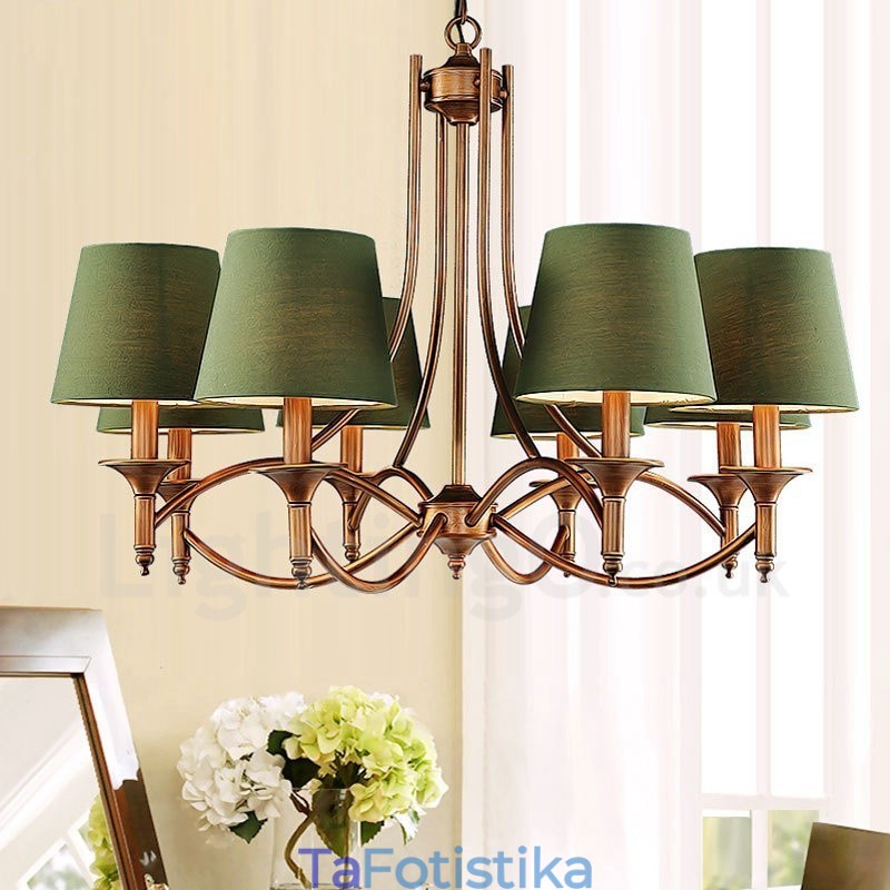 Ενσωματωμένος μεταλλικός πολυέλαιος 8 Light Rustic Lodge