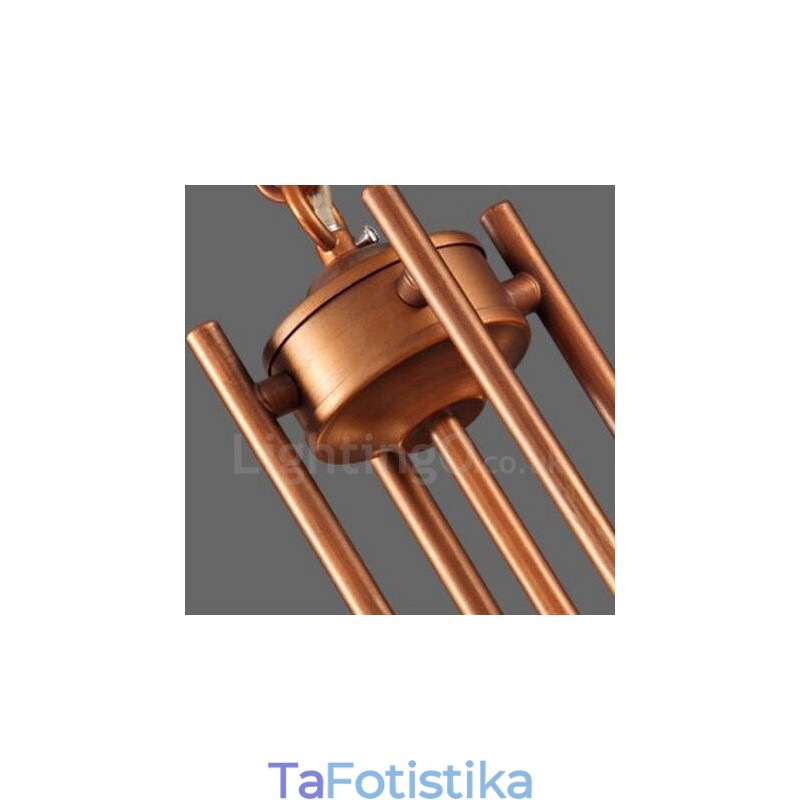 Ενσωματωμένος μεταλλικός πολυέλαιος 8 Light Rustic Lodge