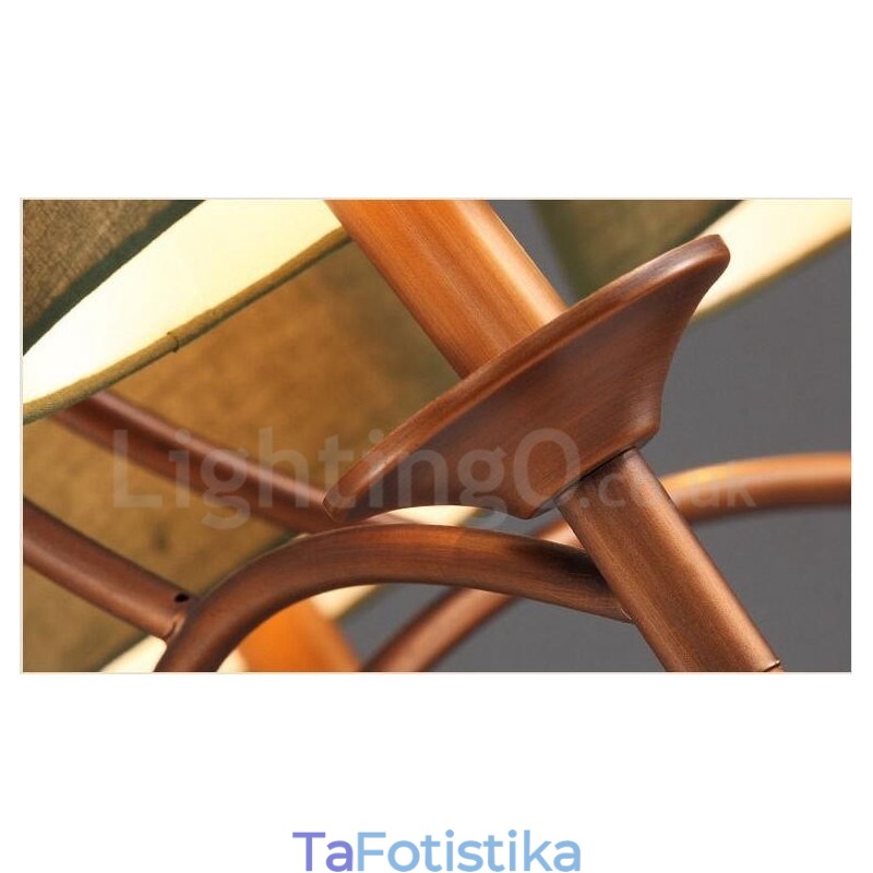 Ενσωματωμένος μεταλλικός πολυέλαιος 8 Light Rustic Lodge