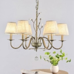 Ενσωματωμένος μεταλλικός πολυέλαιος 6 Light Rustic Lodge