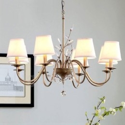 Ενσωματωμένος μεταλλικός πολυέλαιος 8 Light Rustic Lodge