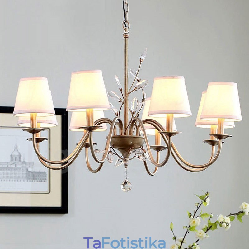 Ενσωματωμένος μεταλλικός πολυέλαιος 8 Light Rustic Lodge