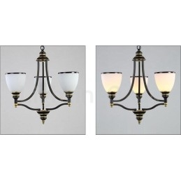 Ενσωματωμένος μεταλλικός πολυέλαιος 3 Light Rustic Lodge