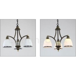 Ενσωματωμένος μεταλλικός πολυέλαιος 3 Light Rustic Lodge
