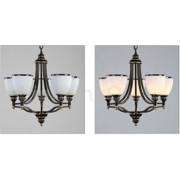 Ενσωματωμένος μεταλλικός πολυέλαιος 5 Light Rustic Lodge