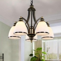 Ενσωματωμένος μεταλλικός πολυέλαιος 5 Light Rustic Lodge