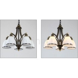 Ενσωματωμένος μεταλλικός πολυέλαιος 5 Light Rustic Lodge