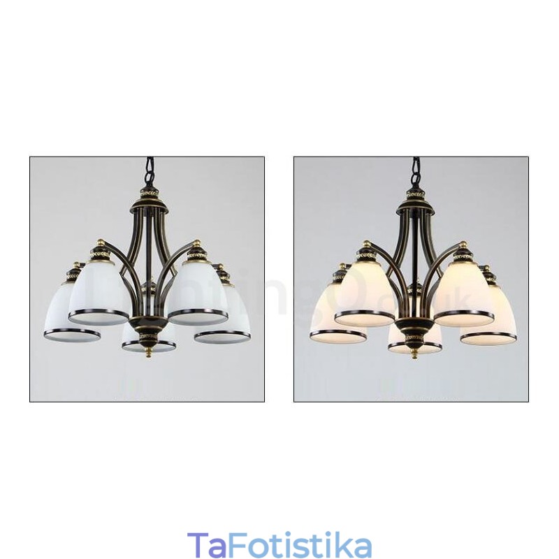 Ενσωματωμένος μεταλλικός πολυέλαιος 5 Light Rustic Lodge