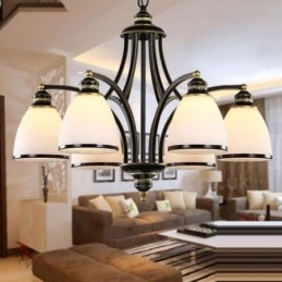 Ενσωματωμένος μεταλλικός πολυέλαιος 6 Light Rustic Lodge