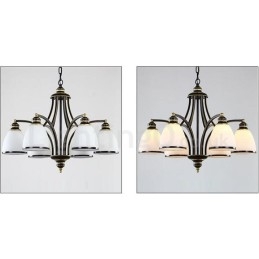 Ενσωματωμένος μεταλλικός πολυέλαιος 6 Light Rustic Lodge