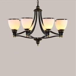 Ενσωματωμένος μεταλλικός πολυέλαιος 8 Light Rustic Lodge