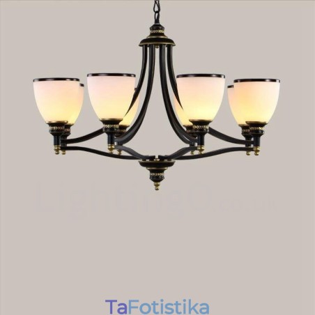 Ενσωματωμένος μεταλλικός πολυέλαιος 8 Light Rustic Lodge Ενσωματωμένος μεταλλικός πολυέλαιος 8 Light Rustic Lodge