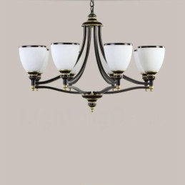 Ενσωματωμένος μεταλλικός πολυέλαιος 8 Light Rustic Lodge