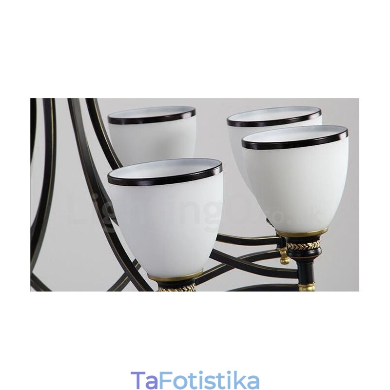 Ενσωματωμένος μεταλλικός πολυέλαιος 8 Light Rustic Lodge